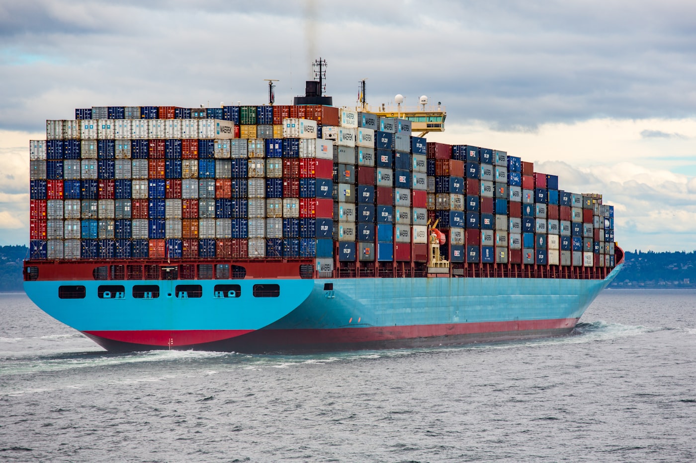 Cargo ship supporting global supply chains