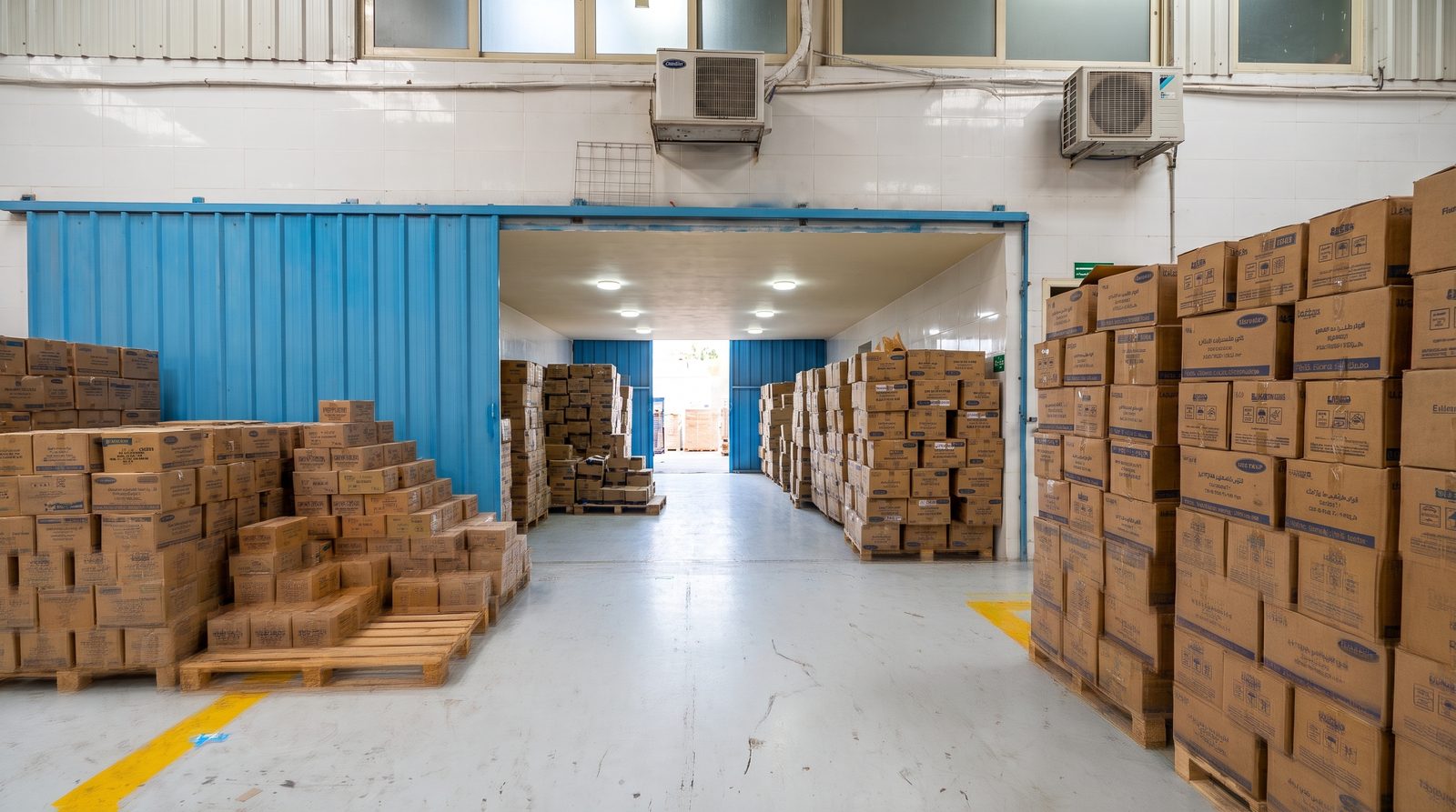 Warehouse inventory storage and stock handling